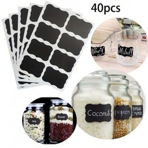 40pc Chalkboard Sticker Adhesive Label